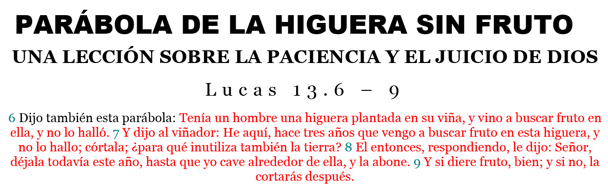 Parãbola de la higuera sin fruto iglesia de cristo en usulutãn