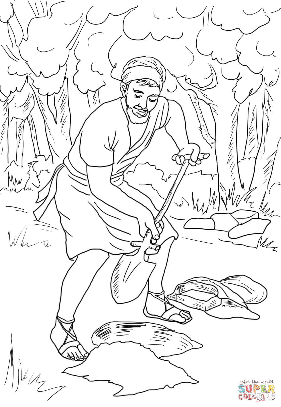 Parable of the talents coloring page free printable coloring pages