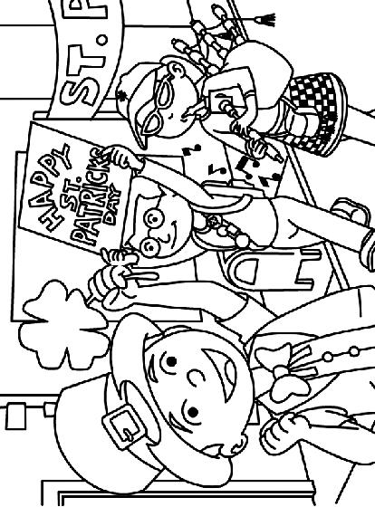 Lucky parade coloring page