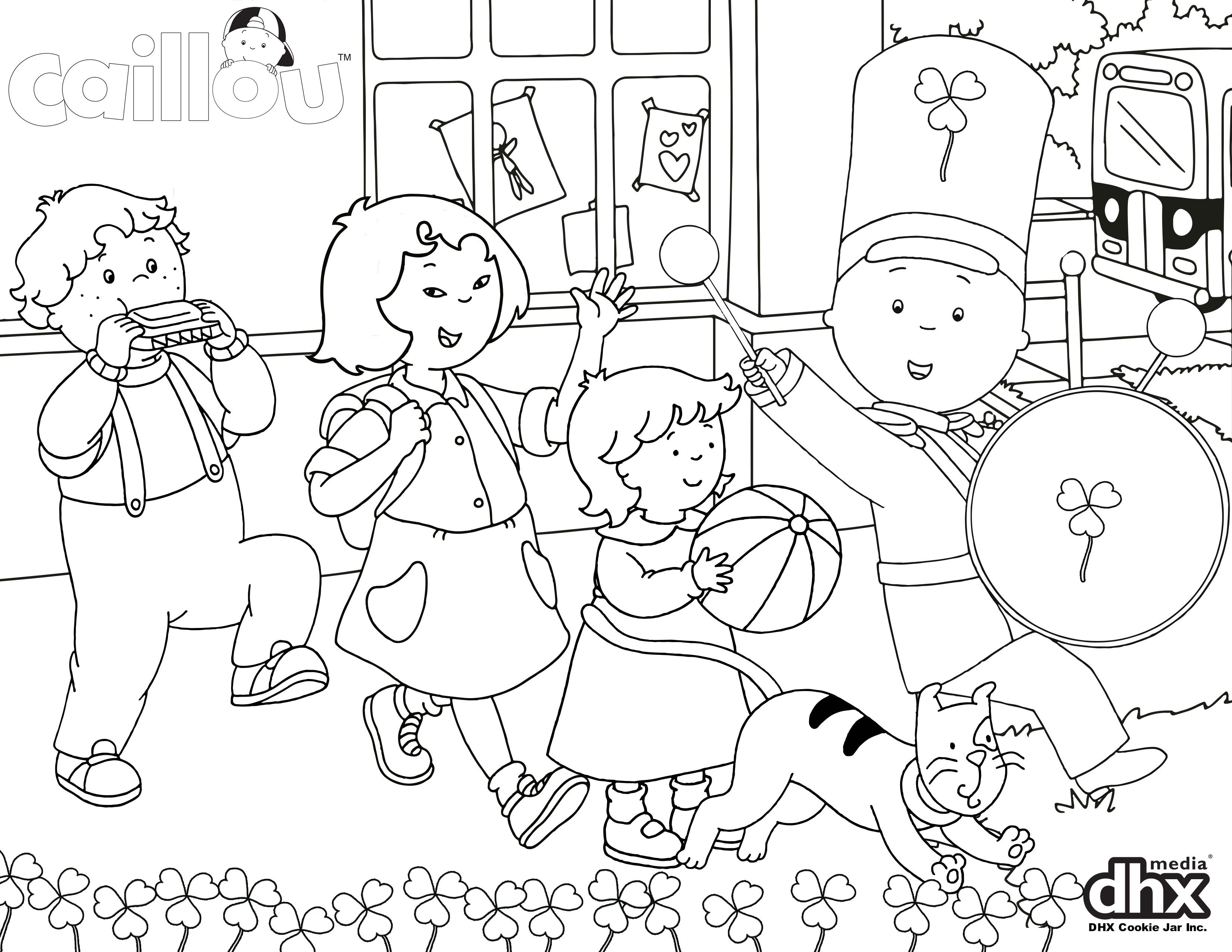 Celebrate with your little one and this caillou parade coloring page httpbitlybpjuds dibujos para colorear diseão grafico dibujos