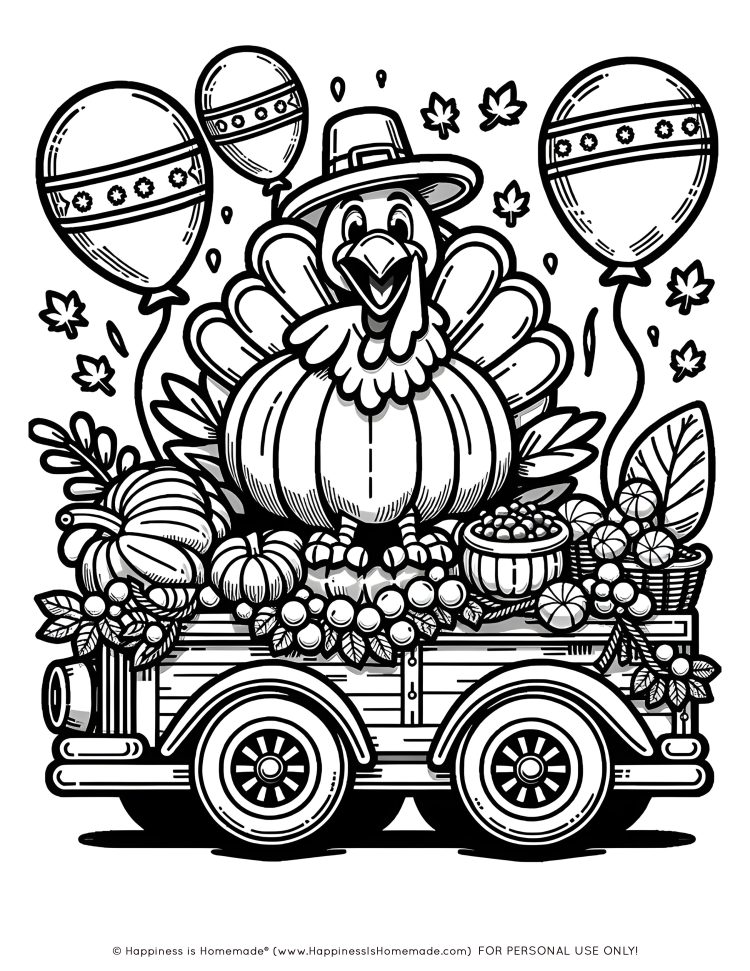 Free thanksgiving coloring pages for adults kids