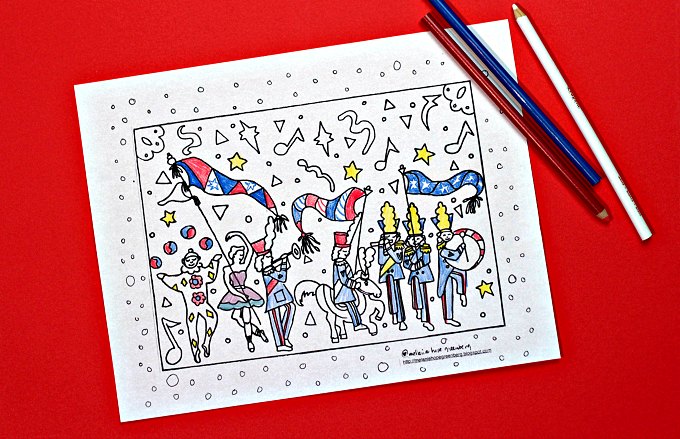 Cute memorial day coloring page a parade and celebration