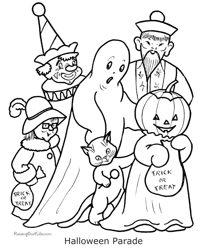 Halloween parade coloring page for the drummer and the wright county journal press