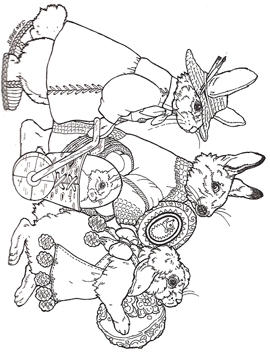 Easter parade coloring page