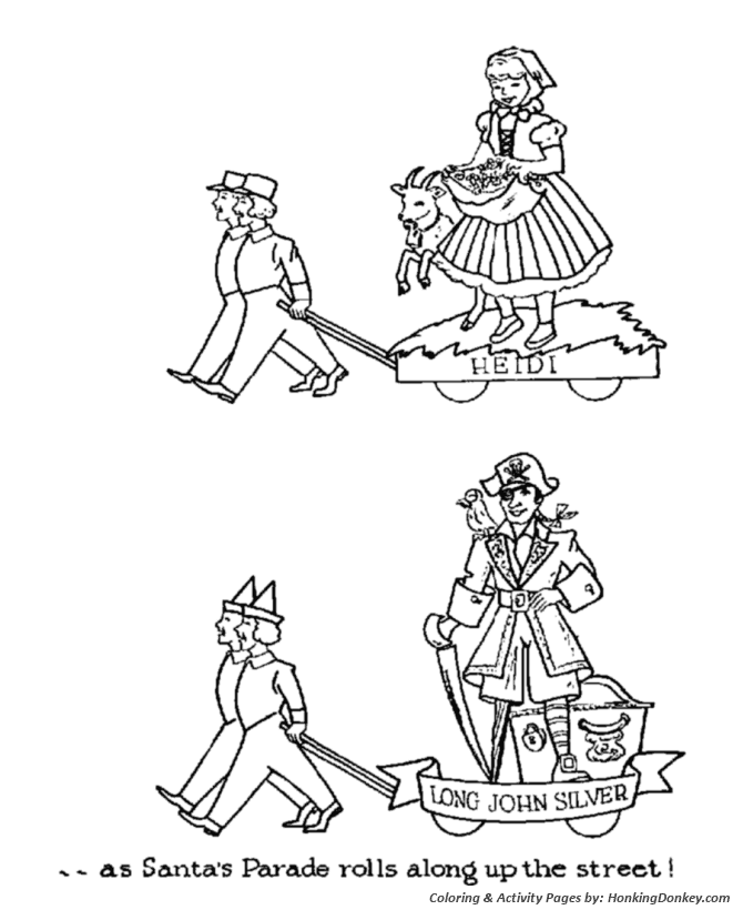 Christmas parade coloring pages