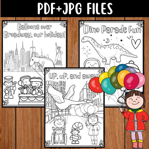 Balloons over broadway macys thanksgiving day parade coloring pages made by teachers