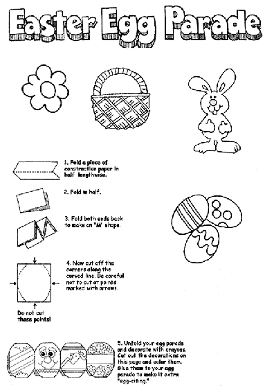 Easter egg parade coloring page