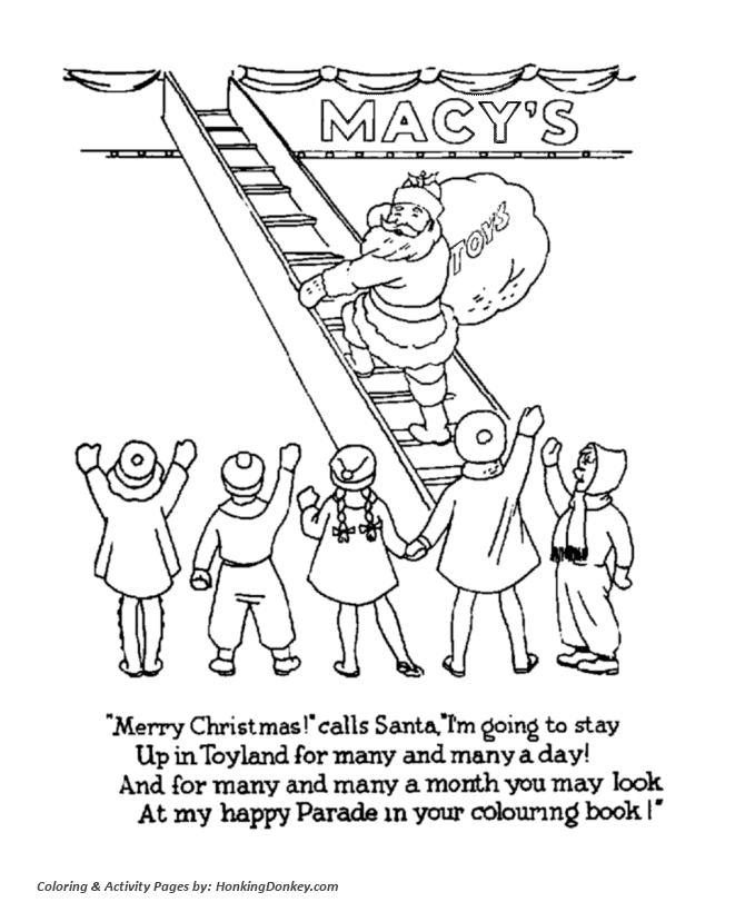 Christmas parade coloring pages