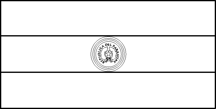 Paraguay flag coloring picture