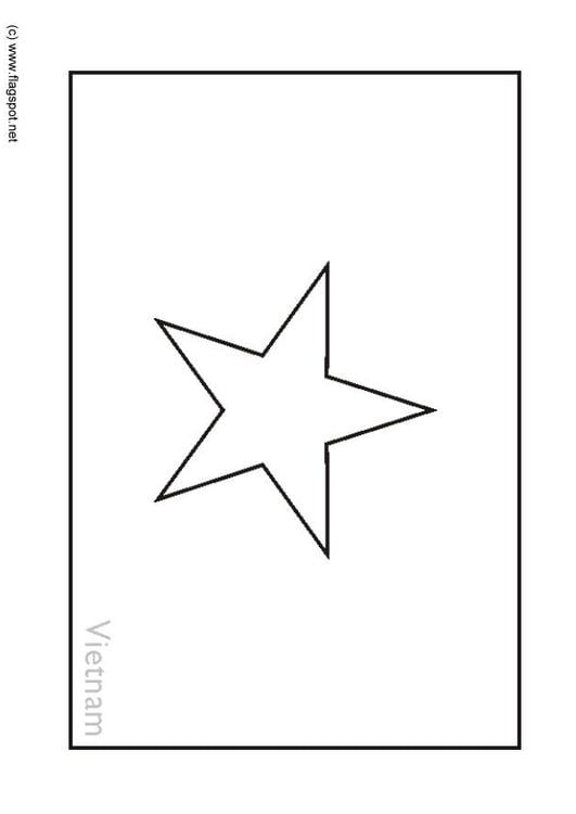 Coloring page flag vietnam