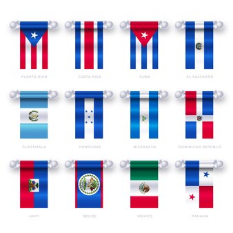 Page paraguay flag d badges vectors illustrations for free download