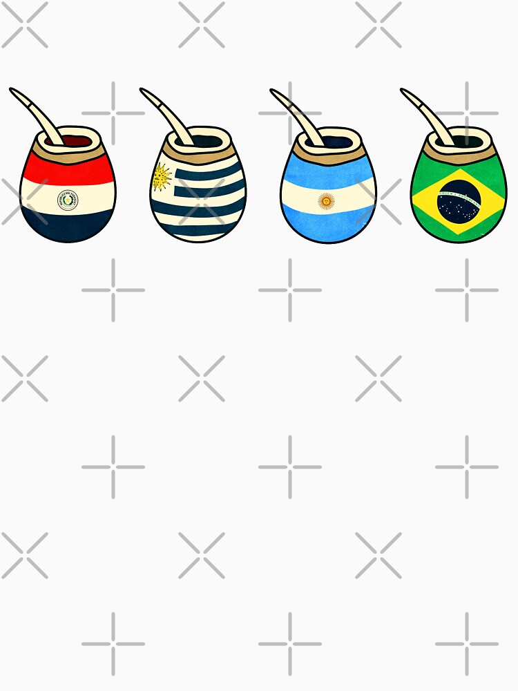 Yerba mate paraguay uruguay argentina brazil flag essential t