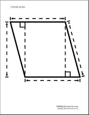 Coloring page parallelogram