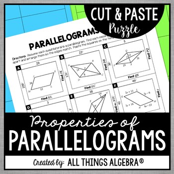 Properties of parallelograms tpt