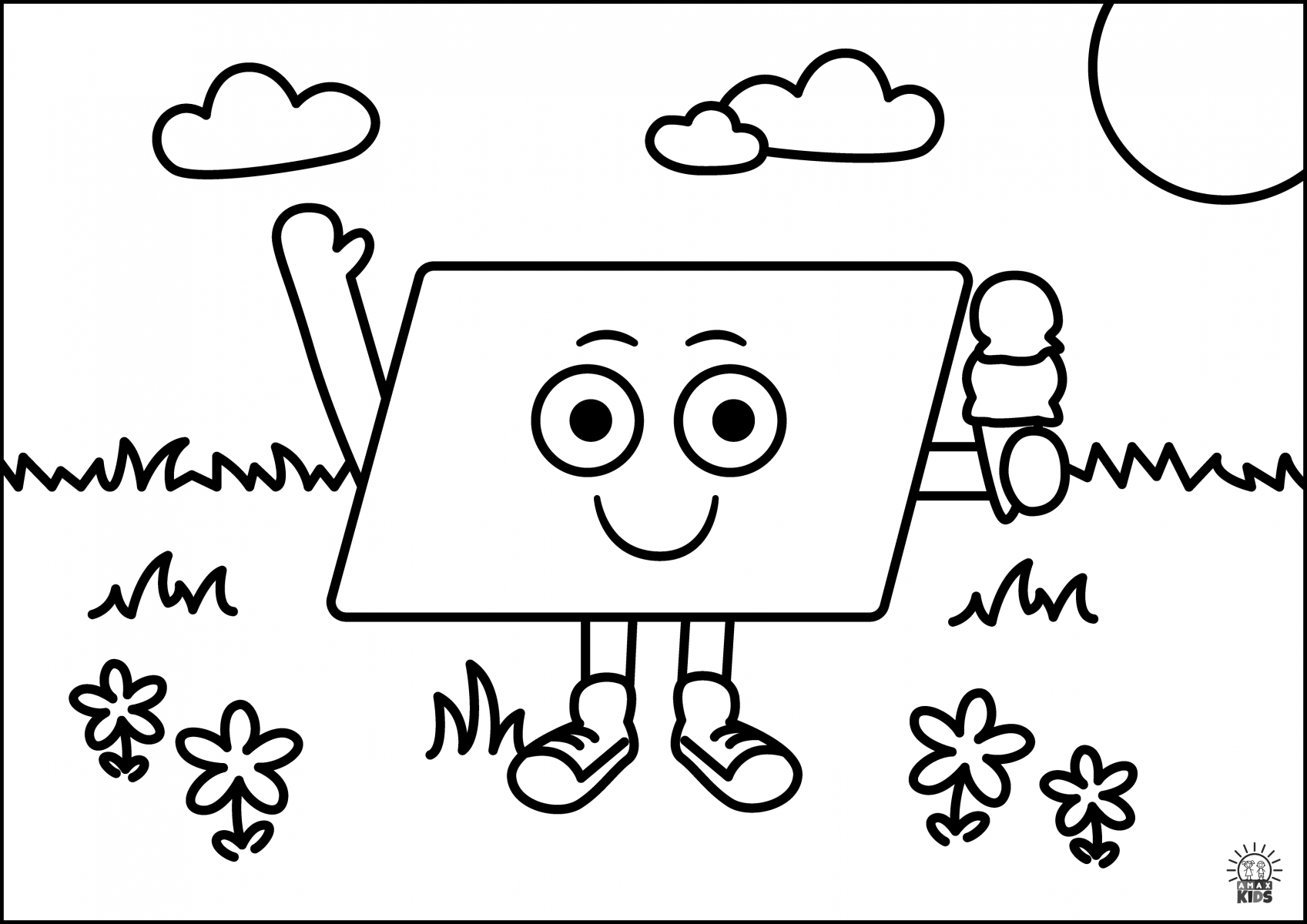 Coloring pages for kids â shapes amax kids