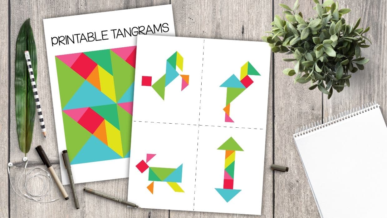 Printable tangram puzzle