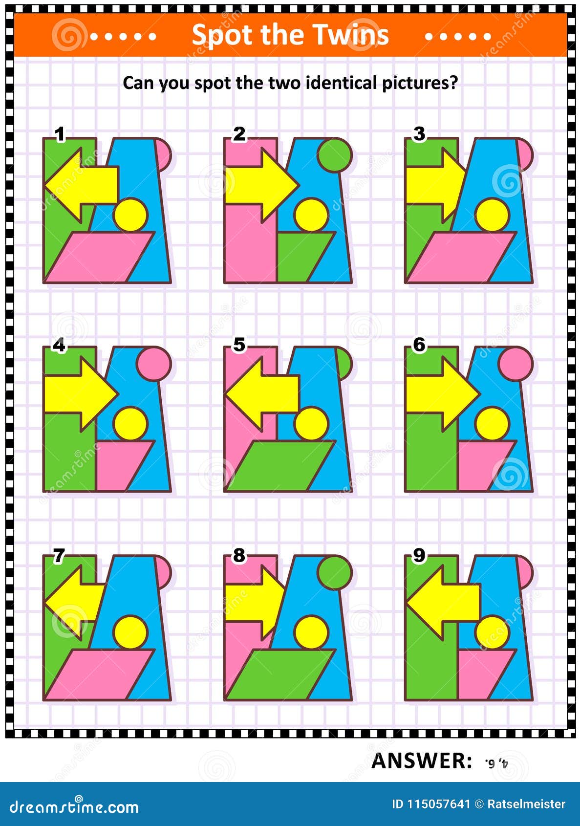 Math game with basic shapes