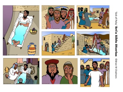 Jesus heals the paralyzed man storyboard