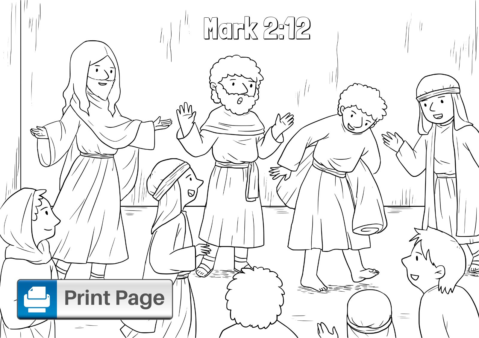 Jesus heals the paralytic man coloring pages for kids â connectus