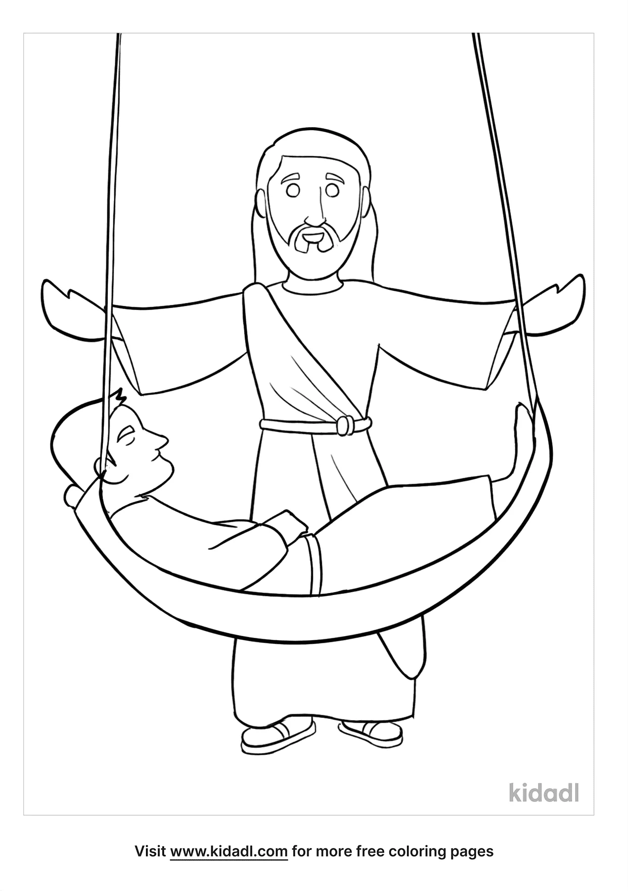 Free paralyzed man lowered through roof coloring page coloring page printables