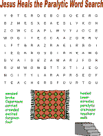 Jesus heals the paralyzed man word search puzzles