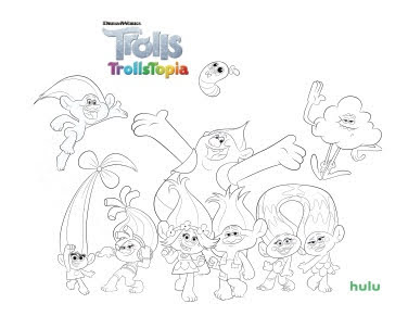 Hulus trolls trollstopia coloring book page activity