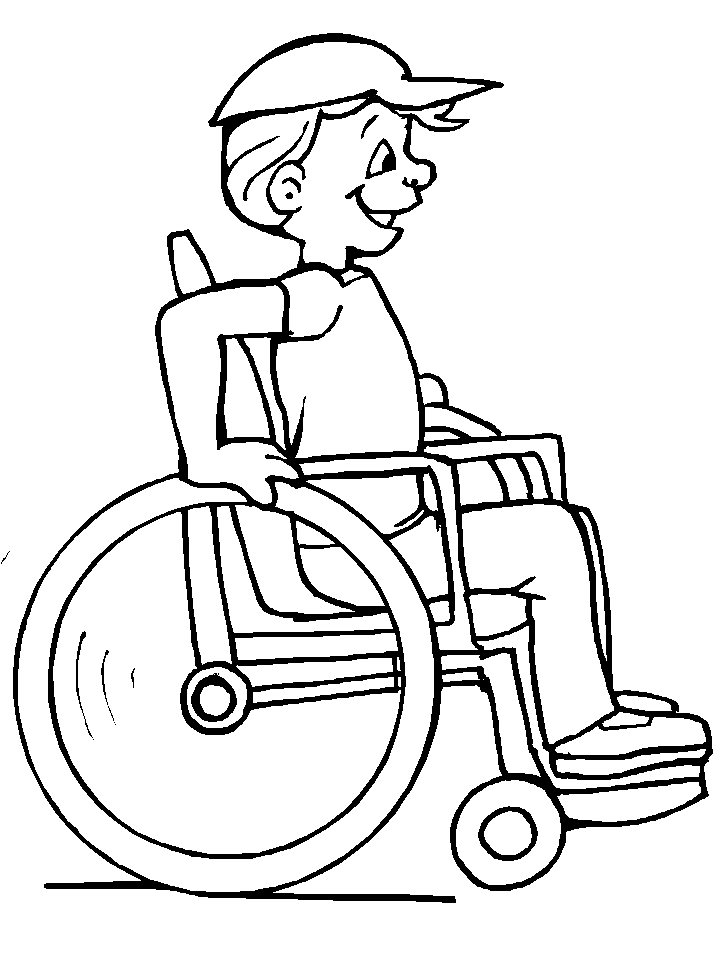 Disabled person characters â free printable coloring pages