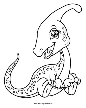 Parasaurolophus coloring page