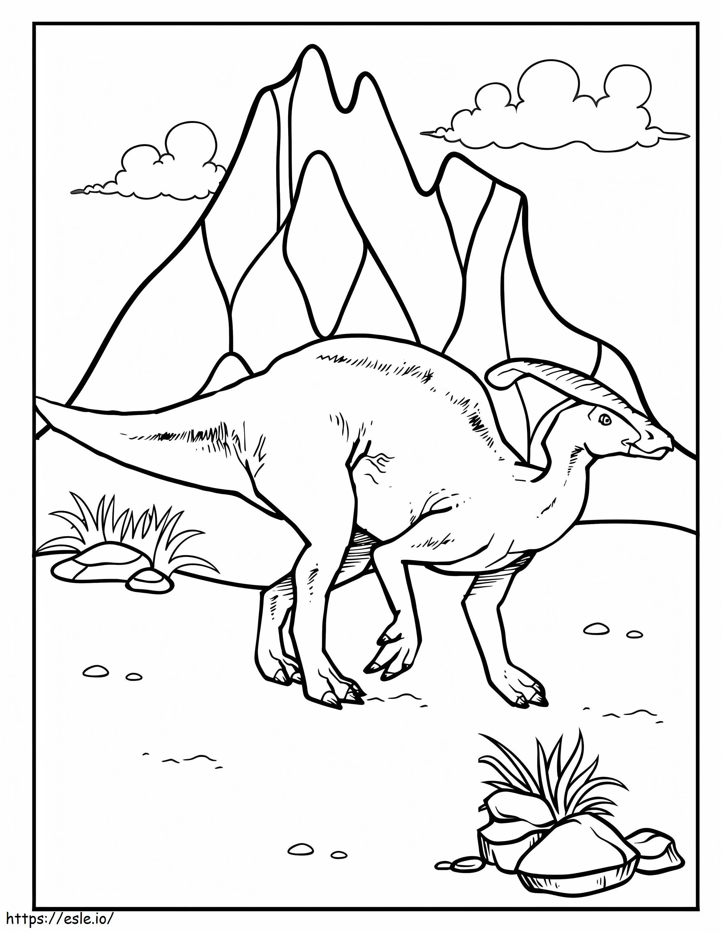 Parasaurolophus coloring page