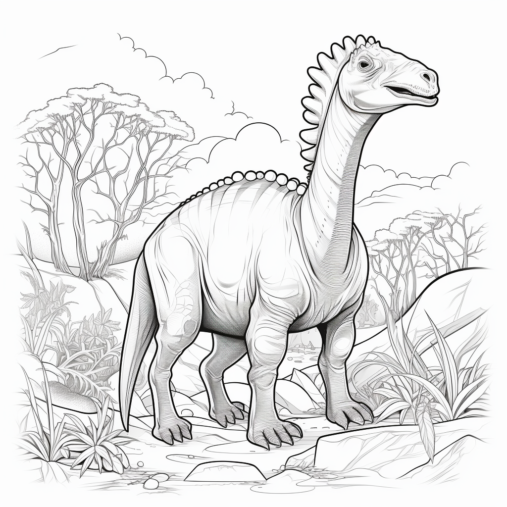 Parasaurolophus coloring page