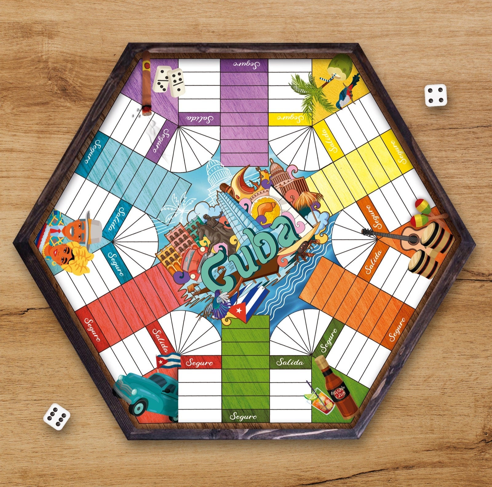 Parcheesi board for or players