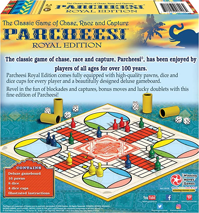 Parcheesi royal edition board game