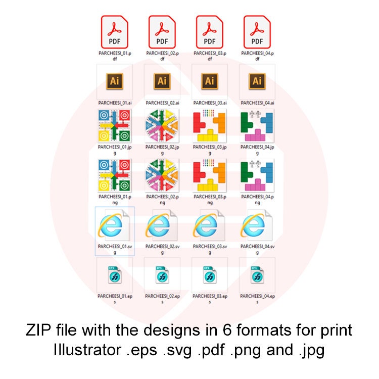 Printable parcheesi board game template svg board game printable cut file parchis clipart strategy game family game digital download