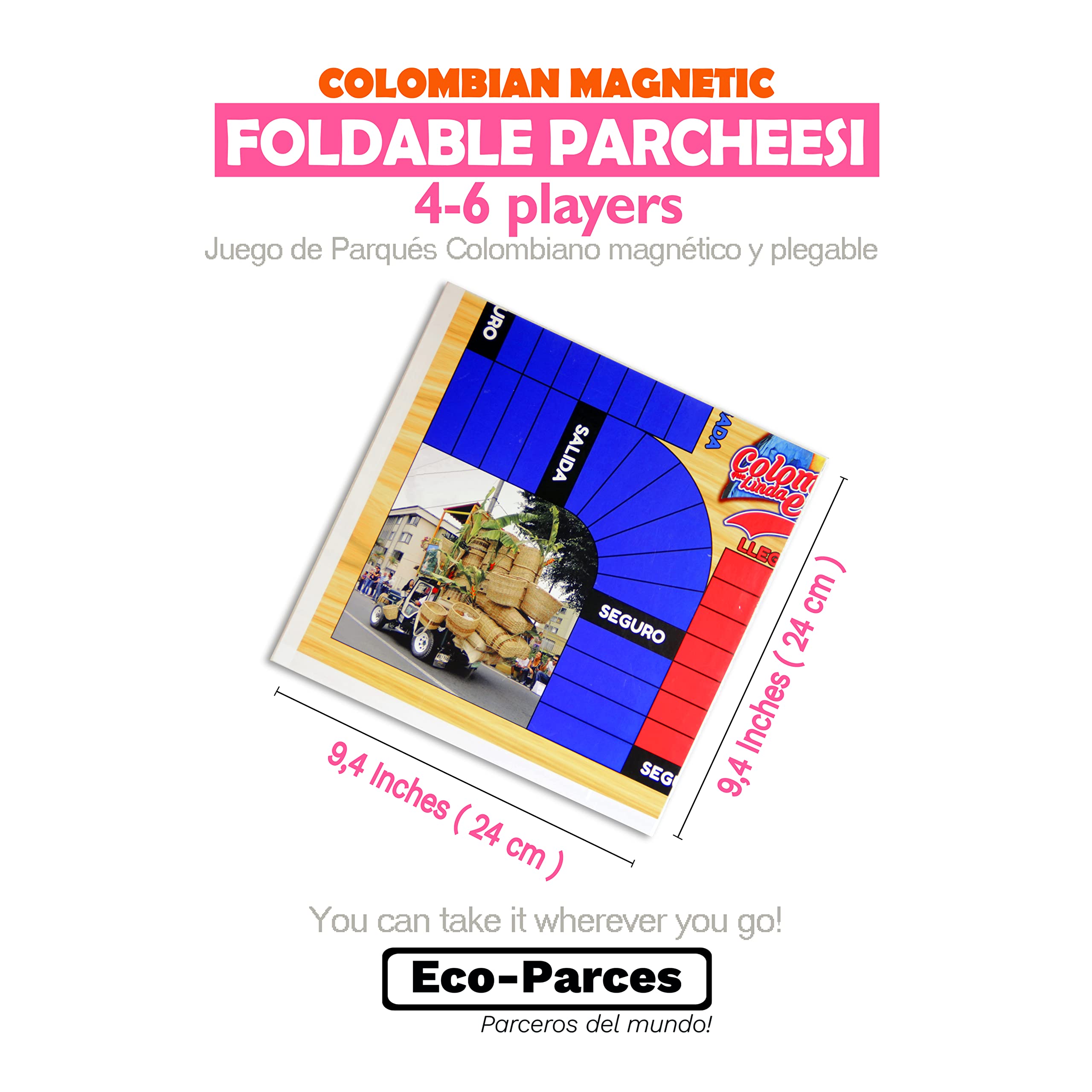 Parques colombiano plegable de madera jugadores magnetico parcheesi board game original parchis juego de mesa en espaãol ludo colombia gifts regalos productos colombianos toys games