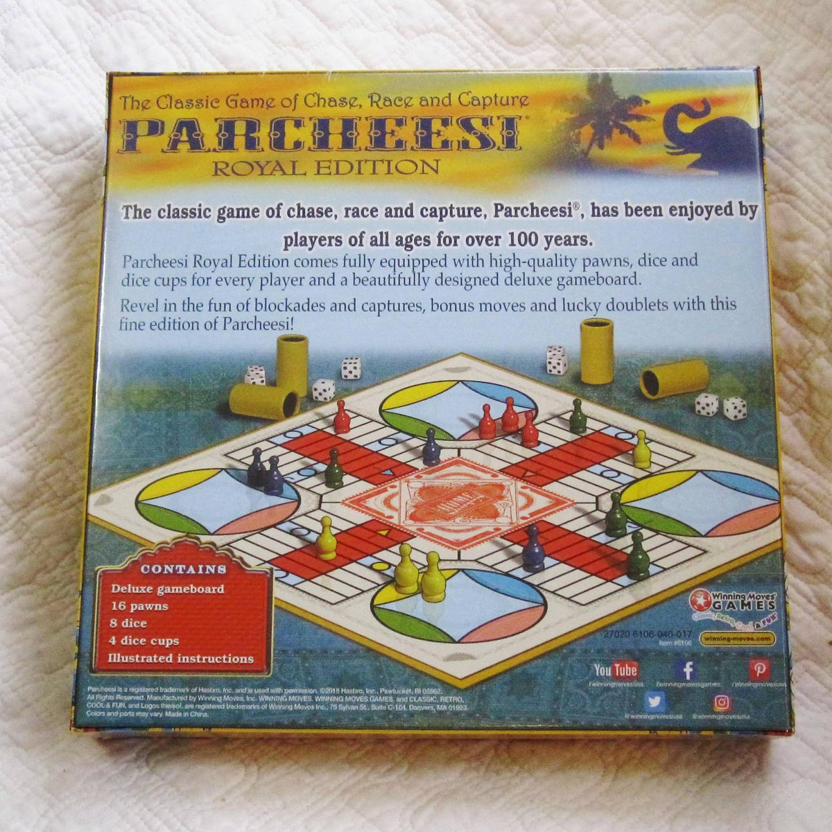 Parcheesi royal edition board game for ages