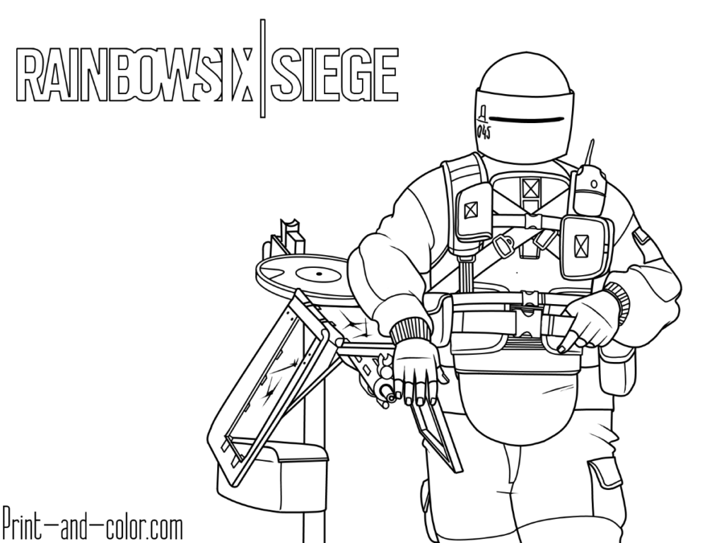 Rainbow six siege coloring page tachanka lord spetsnaz coloring pages adult coloring pages coloring pages for kids