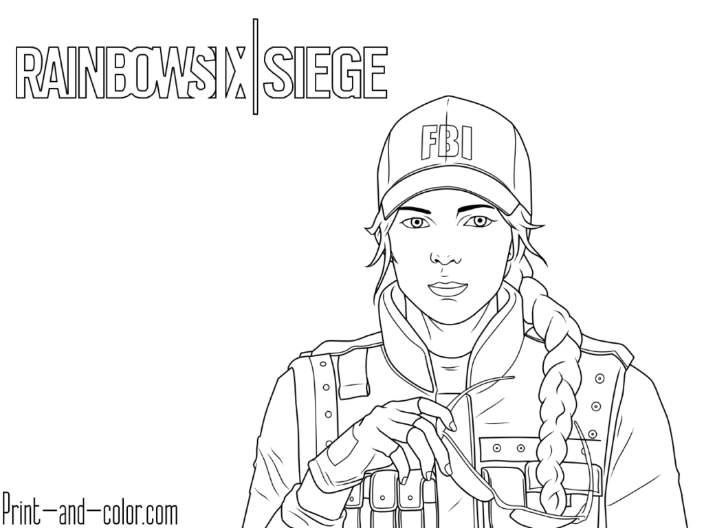 Rainbow six siege coloring page ash fbi swat coloring pages cute sketches zombie drawings