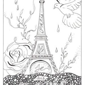 Paris coloring pages printable for free download