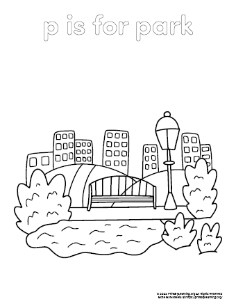 Park coloring page