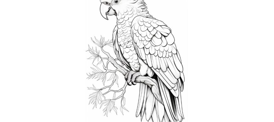 Parrot coloring pages