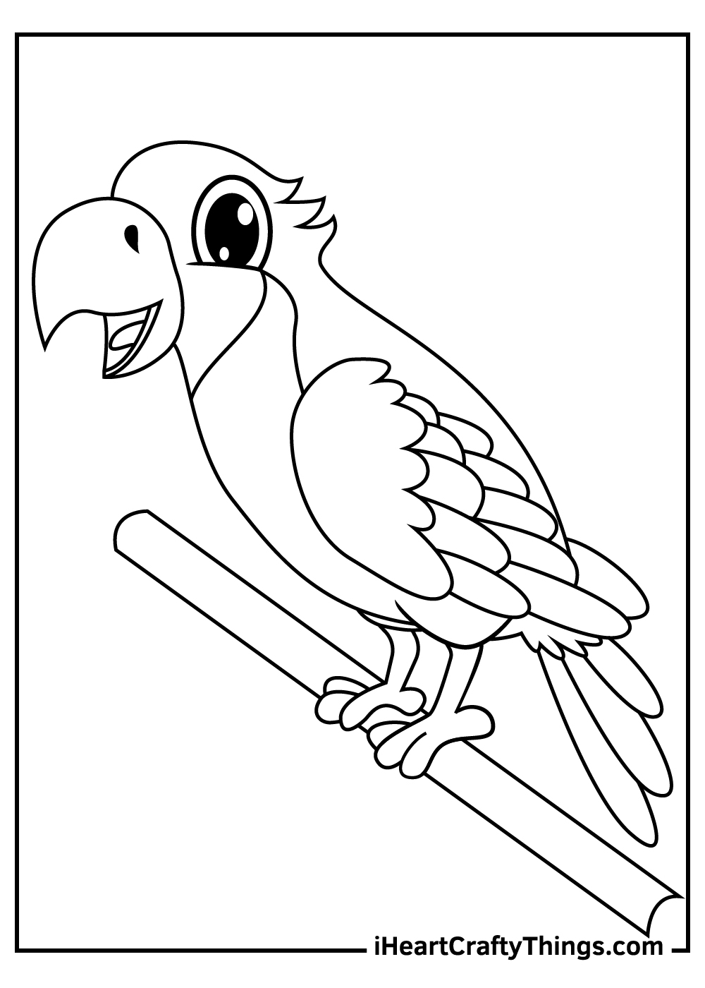 Parrots coloring pages free printables