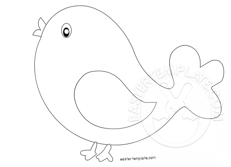 Bird template coloring sheet