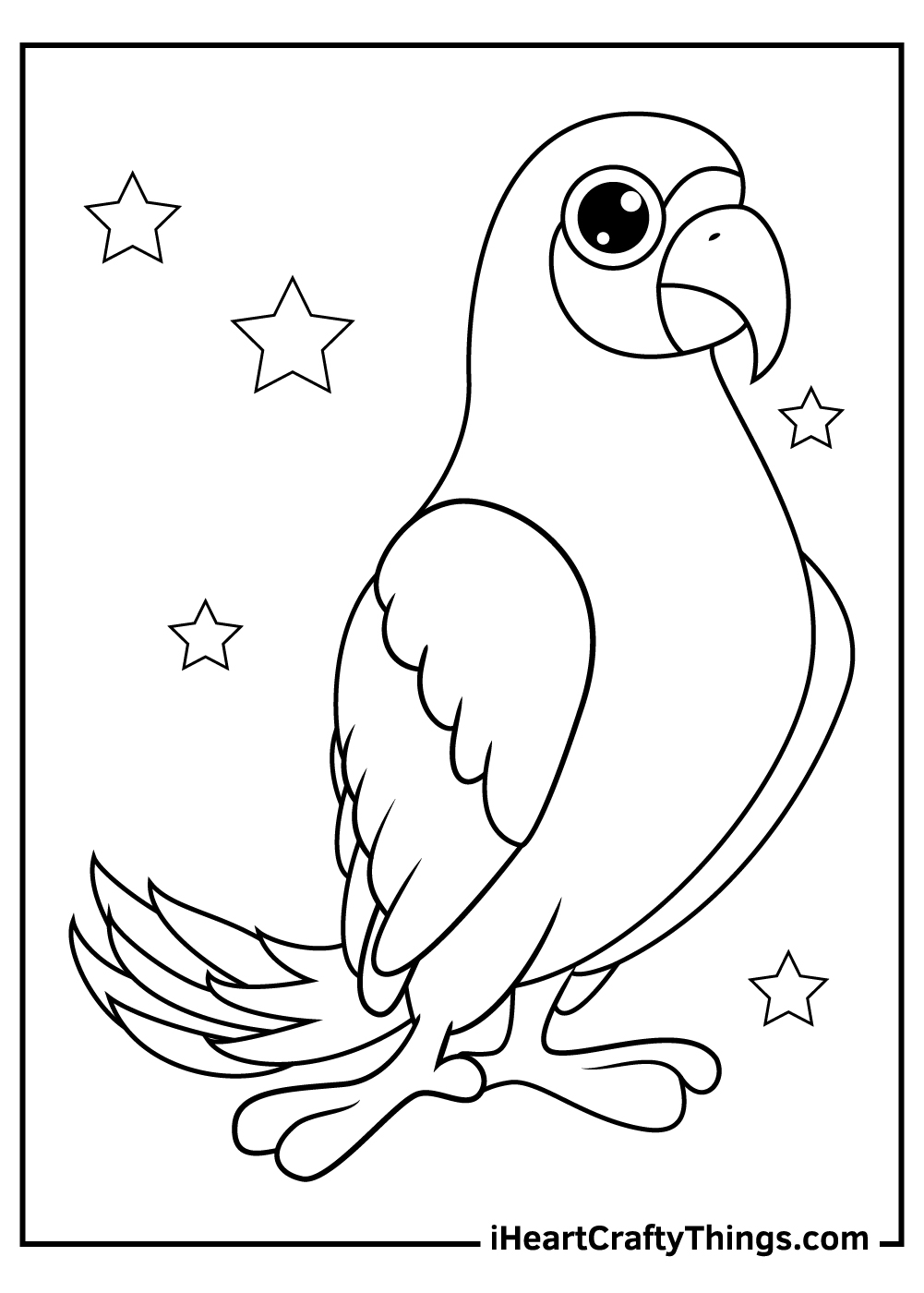 Parrots coloring pages free printables