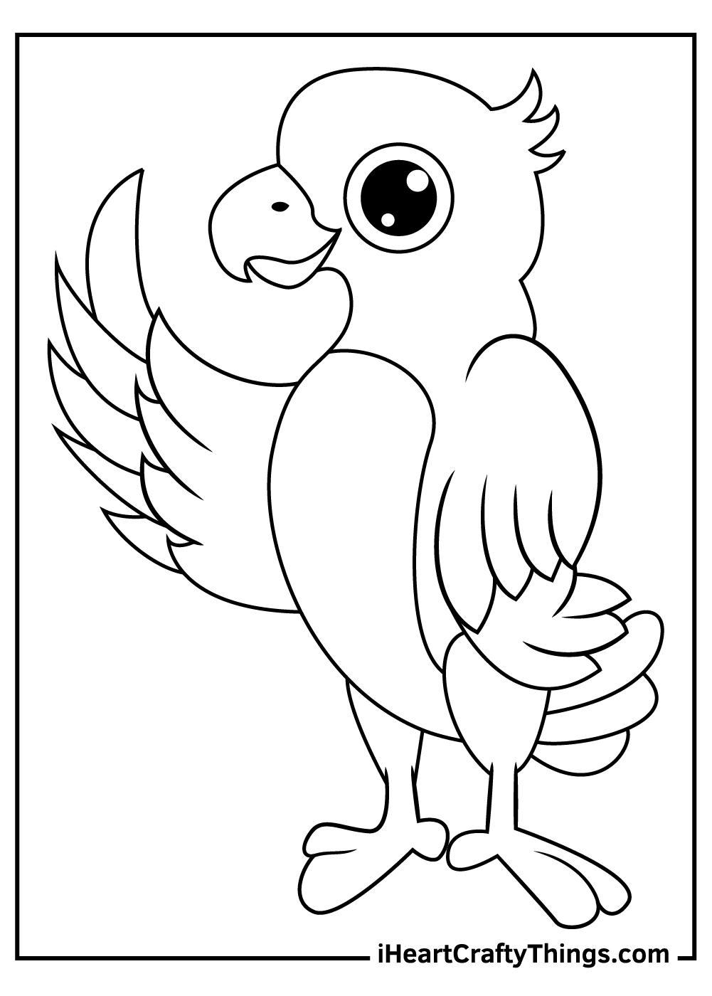 Parrots coloring pages free printables