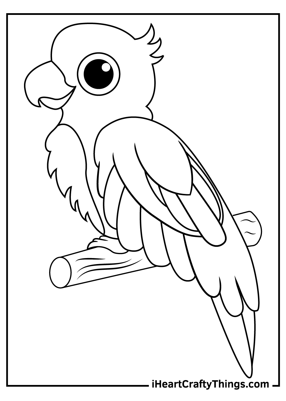 Parrots coloring pages free printables