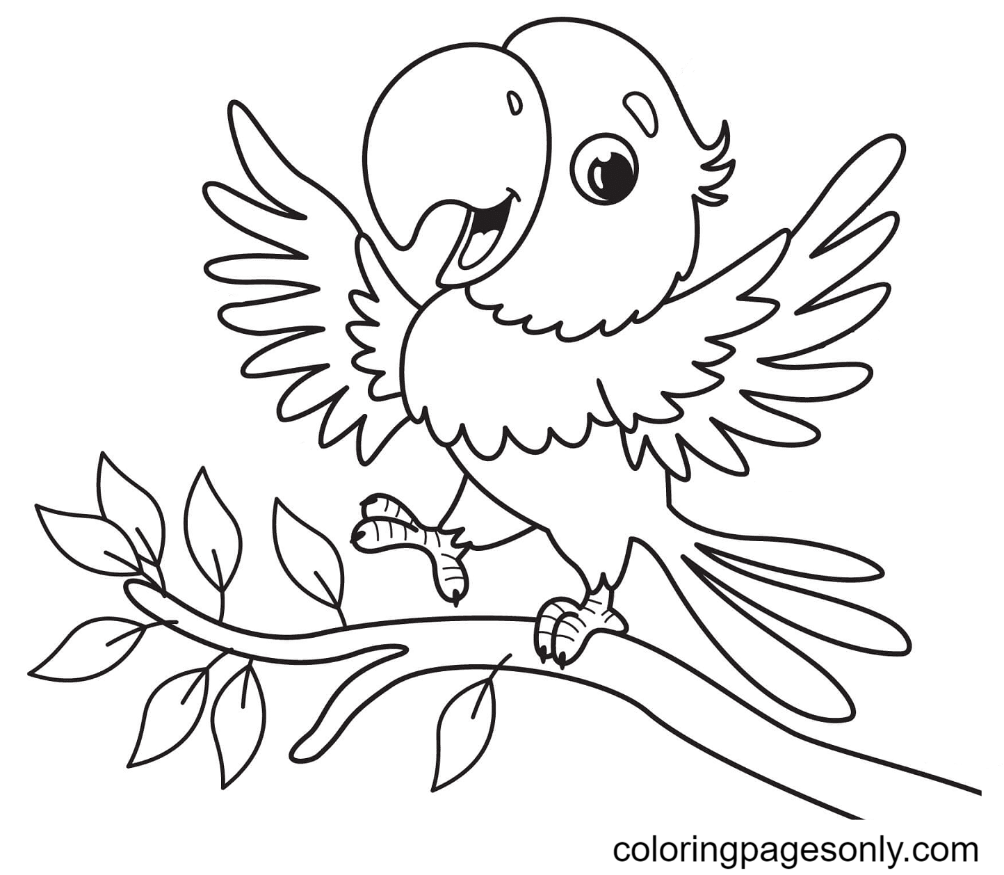 Parrot coloring pages printable for free download