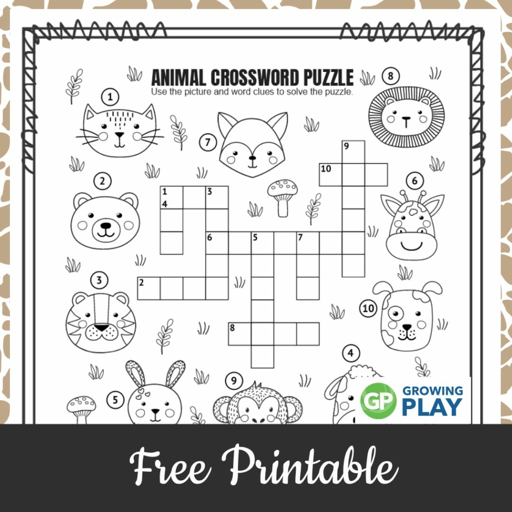 Animal crossword puzzle