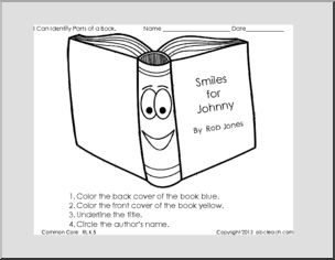 Label the parts of a book