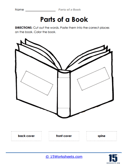 Parts of a book worksheets