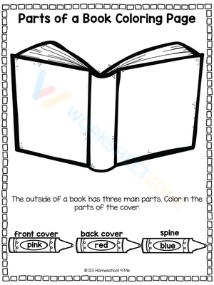 Free printable parts of a book worksheets for students